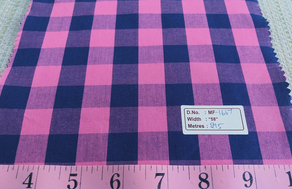 Gingham Fabric in Pink and Blue - AT-20-462